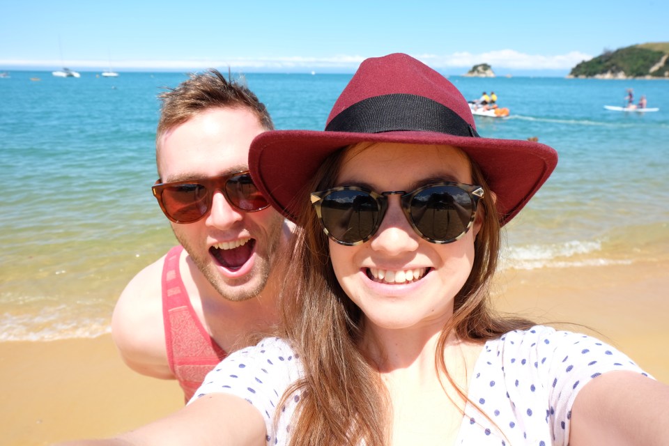 Selfie at Kaiteriteri beach