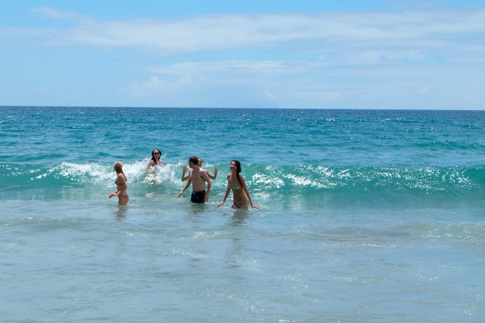 Fun in the Waves, Onetangi Beach
